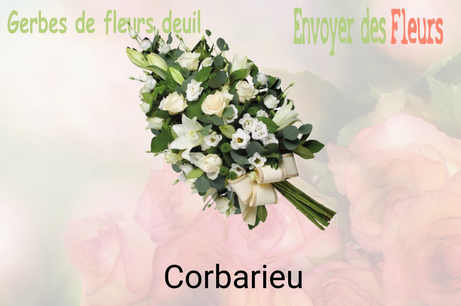 Gerbe de fleurs de deuil livrée à Corbarieu